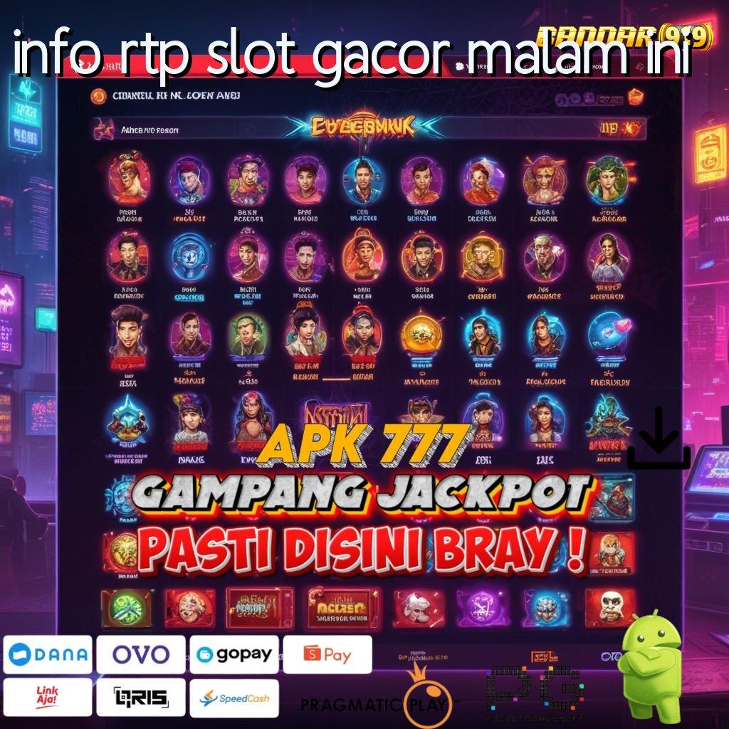 INFO RTP SLOT GACOR MALAM INI # Depo Instan Jalur Baru Tanpa Rugi